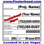 Custom dust control signs Las Vegas