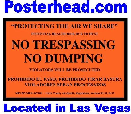 Vegas No Trespass Sign Printing