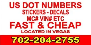 Fast USDOT number stickers