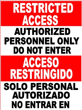 Restricted Signs