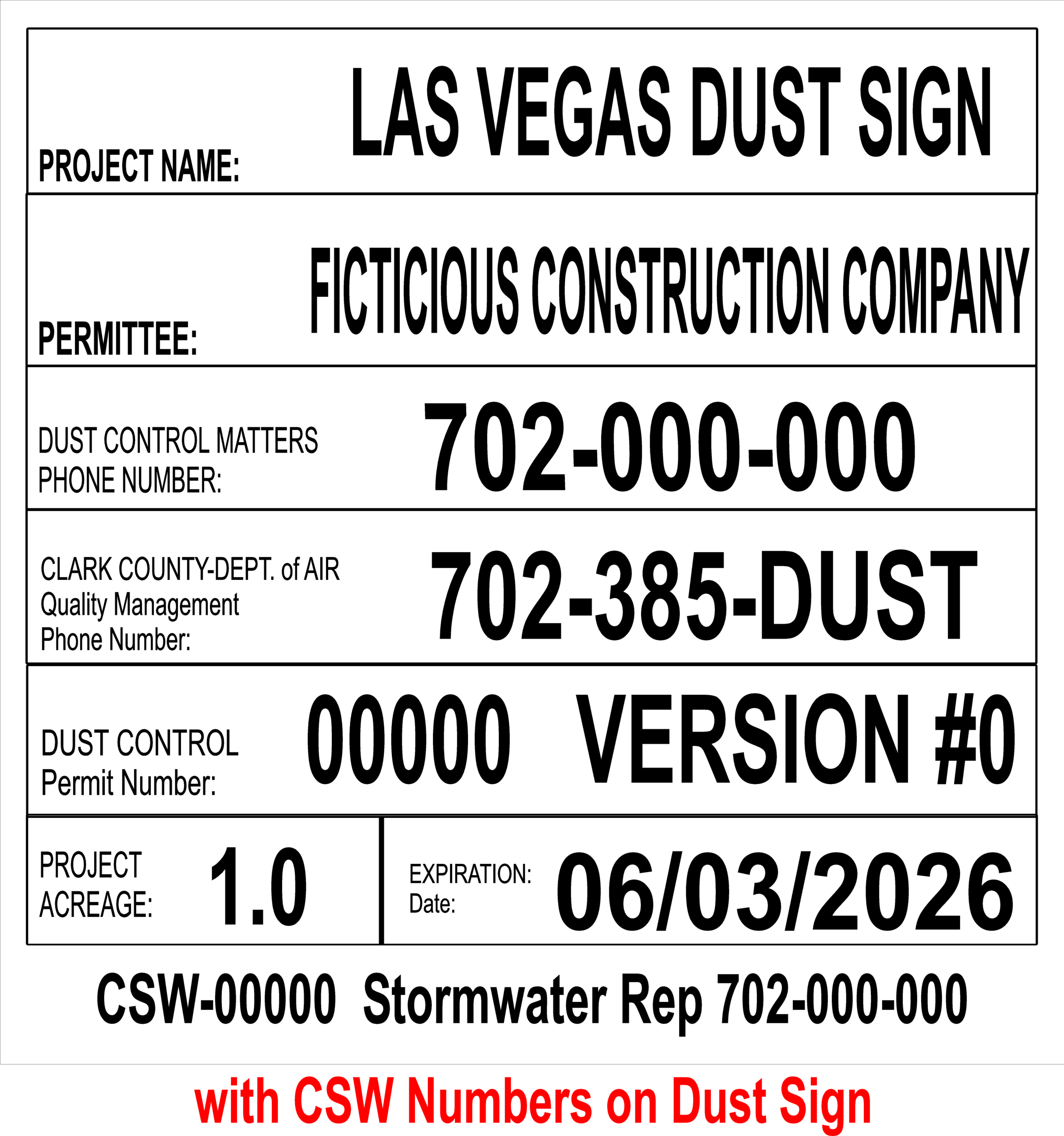 Dust Control Signs 1 Dust Control Signs
